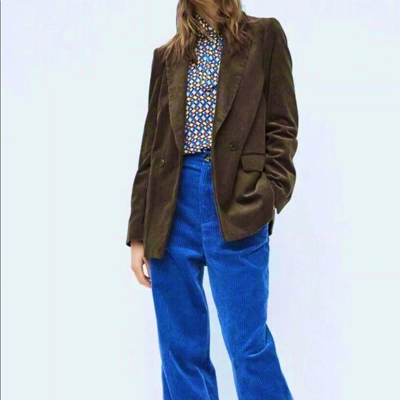 Zara Jackets & Blazers - Zara Women Corduroy Blazer Boyfriend Oversized XL